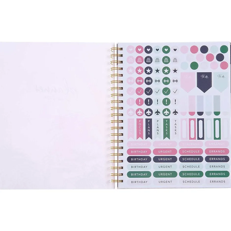 Gartner Studios 2024-2025 Pink Palm Tree 9.13" x 11.3" Academic Weekly & Monthly Planner, Plastic Cover, Pink (175671) Clearance