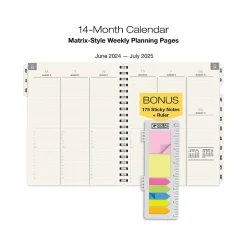 Global Printed Products 2024-2025 Pick Your Own 8.5" x 11" Academic Weekly & Monthly Planner, Vinyl Cover, Assorted Colors Sale