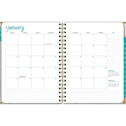 Global Printed Products 2025 8.5" x 11" Calendar Year Weekly & Monthly Planner, Paperboard Cover, Pink/Gold (SPLS25-8511-01) Discount