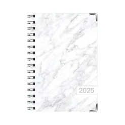 Global Printed Products 2025 5.5" x 8" Weekly & Monthly Planner, Paperboard Cover, White/Gray (SPLS25-58-04) New