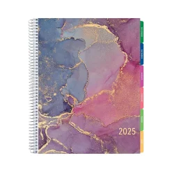 Global Printed Products 2025 8.5" x 11" Weekly & Monthly Planner, Plastic Cover, Purple/Blue (LAMF-RY25-35) Discount