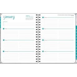 Global Printed Products 2025 8.5" x 11" Weekly & Monthly Planner, Paperboard Cover, White/Gray (SPLS25-8511-06) Sale