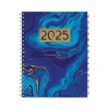 Global Printed Products 2025 8.5" x 11" Monthly Planner, Plastic Cover, Blue/Gold (SPLS25-8511M-F) Hot