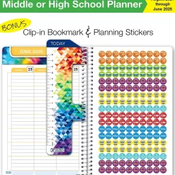 Global Printed Products 2024-2025 5.5" x 8.5" Academic Year Planner, Paper Cover, Multicolor (AY24SM558505-CP) Outlet