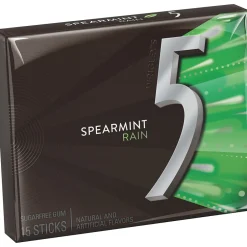 Gum & Mints<5 Gum Rain Spearmint Sugar Free Gum, Pack of 15(WMW51404)