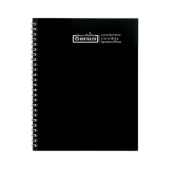 House of Doolittle 2024-2025 8.5" x 11" Academic Monthly Planner, Leatherette Cover, Black (26302-25) New