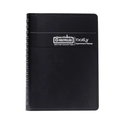 House of Doolittle 2025 5" x 8" Daily Appointment Book, Faux Leather Cover, Black (28802-25) Sale