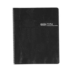 House of Doolittle 2025 8.5" x 11" Daily 8-Person Group Practice Planner, Faux Leather Cover, Black (28102-25) Clearance