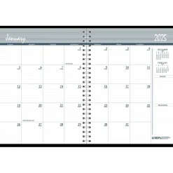 House of Doolittle 2025 8.5" x 11" Monthly Planner, Faux Leather Cover, Black (26202-25) Sale