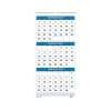 House of Doolittle 2025 8" x 17" Three-Month Wall Calendar, White/Blue (3646-25) New