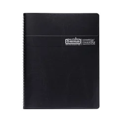 House of Doolittle 2025 8.5" x 11" Weekly & Monthly Appointment Book, Faux Leather Cover, Black (28302-25)