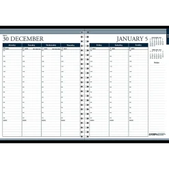 House of Doolittle 2025 8.5" x 11" Weekly & Monthly Appointment Book, Faux Leather Cover, Black (28302-25)