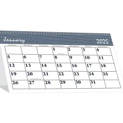House of Doolittle 2025 Bar Harbor 7" x 4.25" Monthly Desk Calendar, White/Blue (3679-25) New