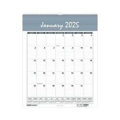 House of Doolittle 2025 Bar Harbor 12" x 17" Monthly Wall Calendar, White/Blue (332-25) Online