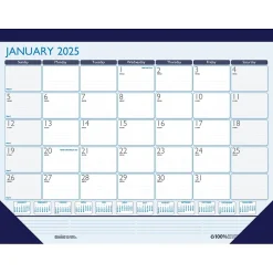 House of Doolittle 2025 Contempo 22" x 17" Monthly Desk Pad Calendar, Blue/White (151-25) Sale