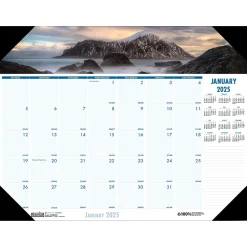 House of Doolittle 2025 Earthscapes Coastlines 18.5" x 13" Monthly Desk Pad Calendar (1786-25)