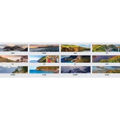 House of Doolittle 2025 Earthscapes Coastlines 18.5" x 13" Monthly Desk Pad Calendar (1786-25)