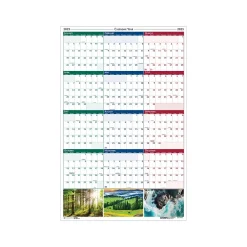 House of Doolittle 2025 Earthscapes 24" x 37" Yearly Dry Erase Wall Calendar, Reversible (393-25) Online
