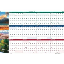 House of Doolittle 2025 Earthscapes 24" x 37" Yearly Dry Erase Wall Calendar, Reversible (393-25) Online