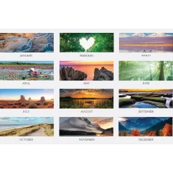 House of Doolittle 2025 Earthscapes 8" x 17" Three-Month Wall Calendar (3636-25) Clearance