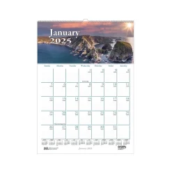 House of Doolittle 2025 Earthscapes Scenic 12" x 16.5" Monthly Wall Calendar (378-25) Clearance