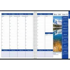 House of Doolittle 2025 Earthscapes 8.5" x 11" Weekly & Monthly Planner, Leatherette Cover, Black (27302-25) Outlet