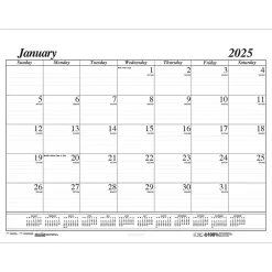 House of Doolittle 2025 Economy 17" x 22" Monthly Desk Pad Calendar Refill, White/Black (126-25)