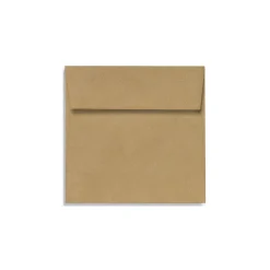 LUX 70 lb 4" x 4" Peel & Press Square Envelopes, Grocery Bag Brown, 50/Pack* Business