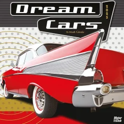 BrownTrout 2025 Motor Club Dream Cars 12" x 24" Monthly Square Wall Calendar, (9781975479619) Best