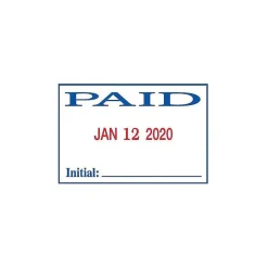 2000 Plus 2360 Dater, ENTERED, PAID, FAXED, RECEIVED, Blue and Red Ink (011035) Discount