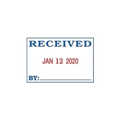 2000 Plus 2360 Dater, ENTERED, PAID, FAXED, RECEIVED, Blue and Red Ink (011035) Discount