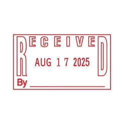 2000 Plus Easy Select Dater, RECEIVED, Red Ink (011092) Best