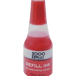 2000 Plus Ink Refills for Self-Inking Stamp Pads, Red, 24/Carton (032960-CT) New