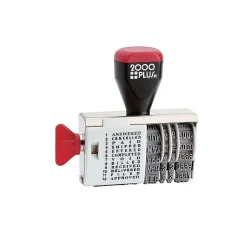 2000 Plus Message/Date Rectangle Stamps, , Black Ink (010180) Best