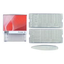 2000 Plus Printer 30 Pre-Inked Stamp Set, Letters/Numbers, Black Ink (031557) Hot