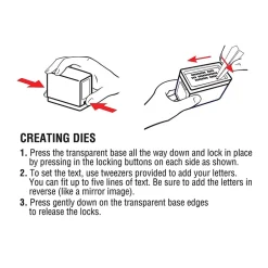 2000 Plus Printer 30 Pre-Inked Stamp Set, Letters/Numbers, Black Ink (031557) Hot