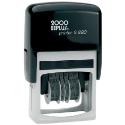 2000 Plus S-220 Economy Self-Inking Date Rectangle Stamp, Black Ink (010129) Clearance