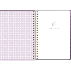 Southworth 2024-2025 Plum Geo 7" x 9.25" Academic Year Weekly & Monthly Planner, Hardsided Cover, Purple/White (91489) New