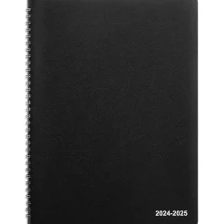 Staples 2024-2025 8" x 11" Academic Monthly Planner, Faux Leather Cover, Black (ST23571-23) New