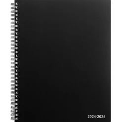 Staples 2024-2025 8" x 11" Academic Weekly & Monthly Appointment Book, Plastic Cover, Black (ST25499-23) Hot