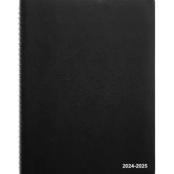 Staples 2024-2025 8" x 11" Academic Weekly & Monthly Planner, Faux Leather Cover, Black (ST23572-23) Clearance