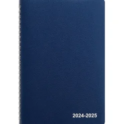 Staples 2024-2025 5" x 8" Academic Weekly & Monthly Planner, Faux Leather Cover, Navy (ST60362-23) Discount