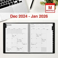 Staples 2025 7" x 9" Monthly Planner, Black (ST52183-25) Sale