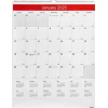 Staples 2025 22" x 29" Wall Calendar, White/Red (ST53914-25) Best