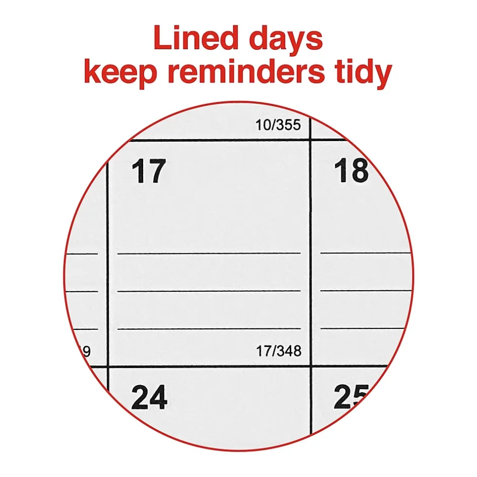 Staples 2025 6" x 7" Wall Calendar, Red/White (ST53923-25) Outlet