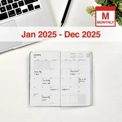 Staples 2025 3" x 6" Weekly & Monthly Planner, Black (ST12937-25) Clearance