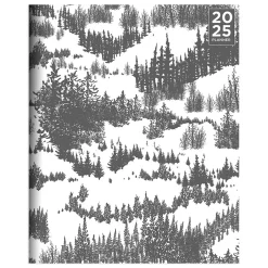 TF Publishing 2025 6.5" x 8" Monthly Planner, Paperboard Cover, Grey Forest (25-4212)
