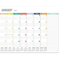 TF Publishing 2025 17" x 22" Rainbow Blocks Desk Pad Monthly Blotter Calendar (25-8206X)