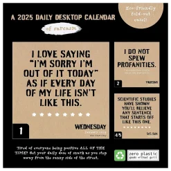 TF Publishing 2025 Anti Affirmations 5.25" x 5.25" Day-to-Day Calendar (25-3000) New