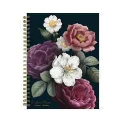 TF Publishing 2024-2025 Bibliophile Series Peony and Petals 6" x 8" Academic Weekly & Monthly Planner, Paperboard Cover New